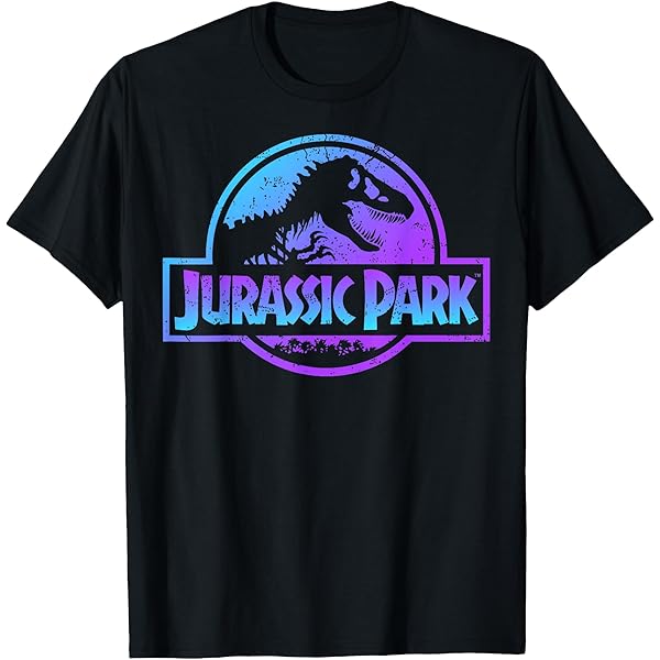 Amazon.com: Jurassic Park Vintage Distressed Logo T-Shirt