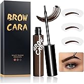 Tattoo Eyebrow Gel Easy Peel Off - Eyebrow Tint Peel Off Long-Lasting Waterproof Transfer-Proof Brow Gel For Fuller & Defined Looking Eyebrows (Dark Brown)