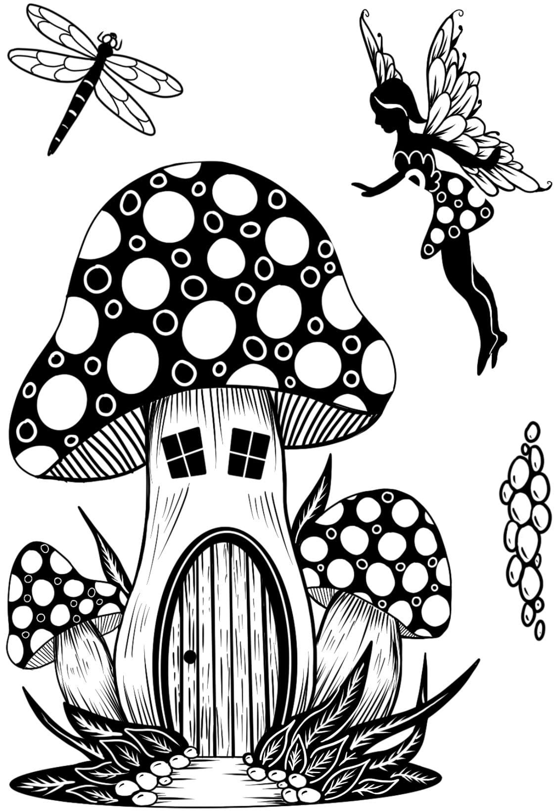 Creative Expressions Designer Boutique-Mush-Room with A View-Clear Stamp Set, A6