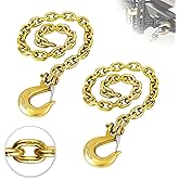 2-Pack Grade 80 Trailer Safety Chain 36 Inch with 5/16'' Clevis Snap Hook Heavy-Duty Transport Chain WLL 21,000 lbs for Towing