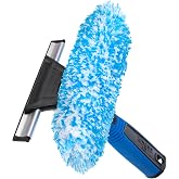 Unger Professional Connect and Clean 2-in-1 Squeegee and Scrubber, 6&rdquo; | Window Cleaning Tool, Commercial and Residential Use, Washer Cleaner Supplies to Remove Excess Water and Dry