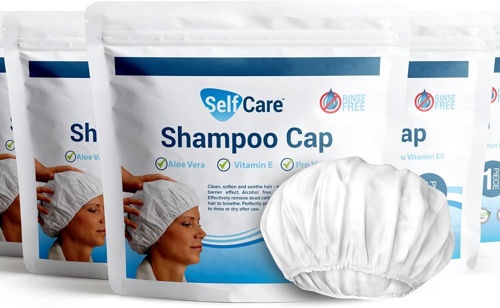 Self Care Waterless Shampoo Caps 5 Pack No Rinse Aloe Vera Pro Vitamin B5