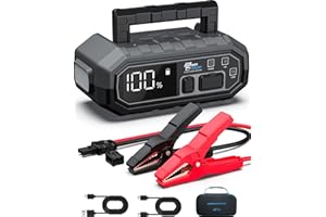 4000A Portable Car Jump Starter: 12V Battery Jumper Box Emergency Kits for 10.0L Car Truck, Auto Booster Start Pack, Fast Cha