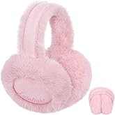 Lainlight Ear Muffs for Winter Women Faux Fur Warm Earmuffs Foldable Cute Fuzzy Ear Warmers