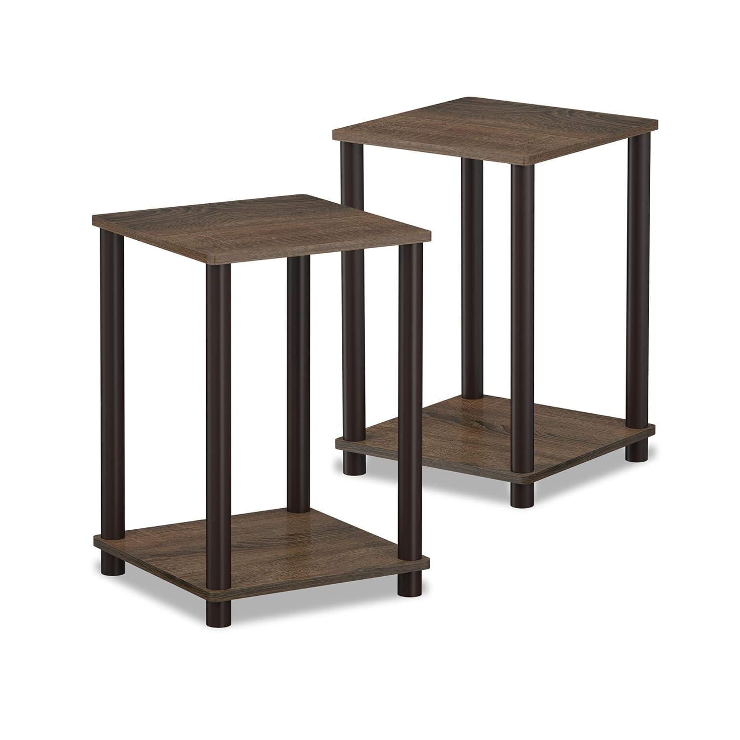 Best Turn N Tube Simple Brown Marble/Brown End Table