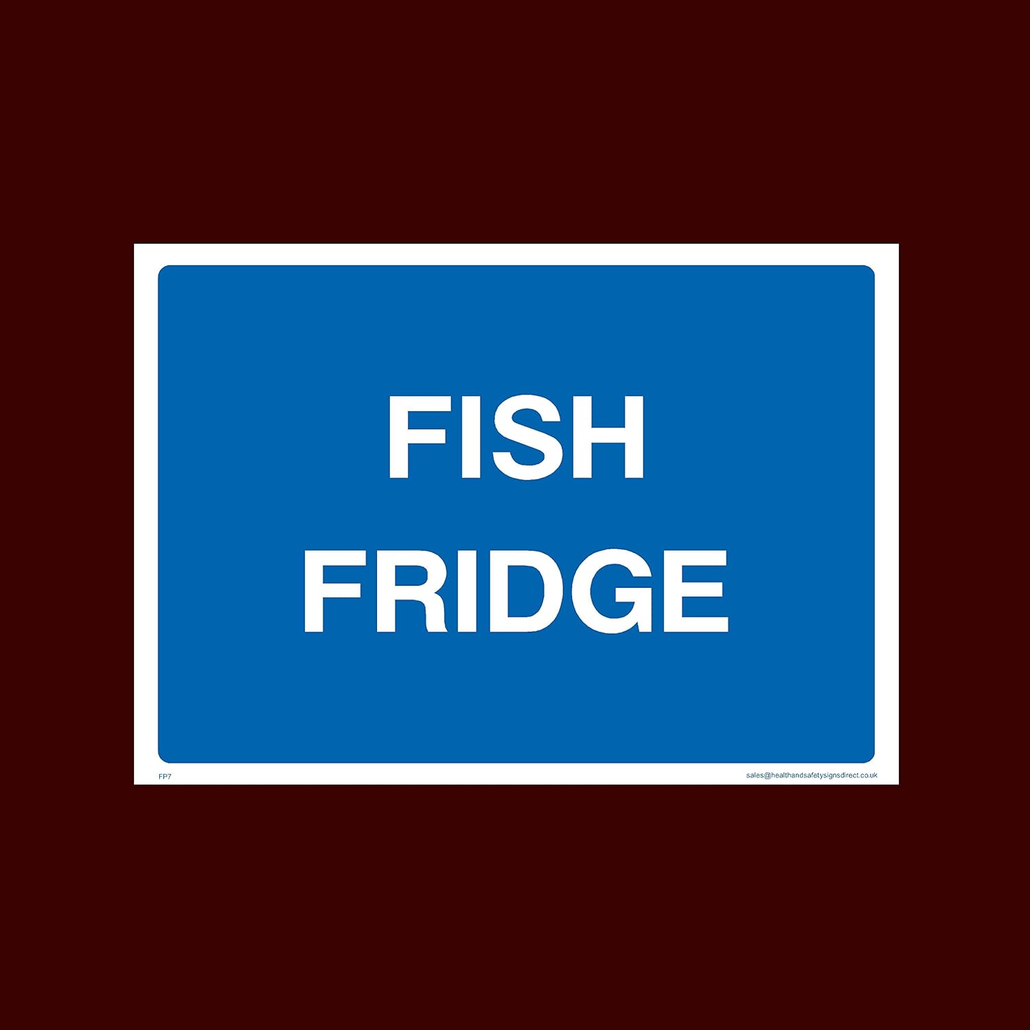 USSP&S Pescado Nevera Adhesivo/Autoadhesivo - Señal de Raw, Cocina ...