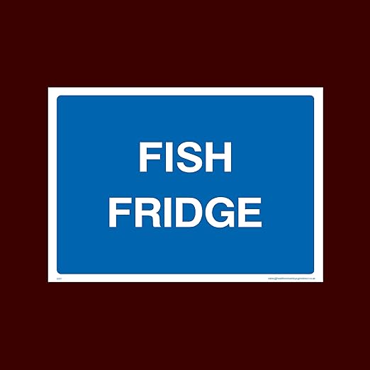 USSP&S Pescado Nevera Adhesivo/Autoadhesivo - Señal de Raw, Cocina ...