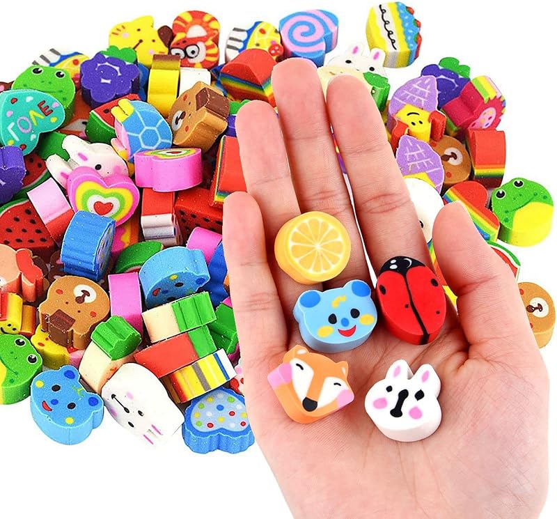 ASTARON 30 Pcs Rubber Erasers Assortment Novelty Animal Styles