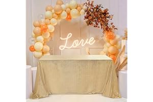 Fitable Sequin Tablecloth for Parties 60x84 Inch - Sparkle Glitter Table Cloth Laser Rectangle Overlay for Wedding Baby Showe