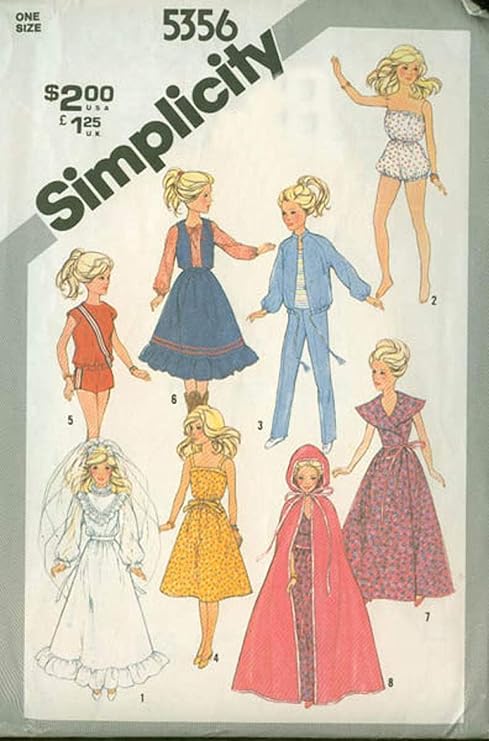 Barbie Darci Dolls Clothes Wardrobe Simplicity 5356 Vintage Sewing