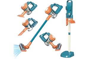 BAYMI 3-in-1 Kids Vacuum That Really Works – Working Toddler Vacuum Cleaner with Real Suction, Montessori Pretend Play Cleaning Toy Gift Set for Boys and Girls Ages 3+