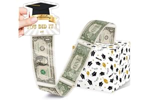 SIRJIERA Funny Graduation Gifts for Women, Graduation Gifts for College, Graduation Gift Box, You Did It Congratulations Gifts, Surprise Money Box for Cash Gift Pull,with 35PCS Plastic Bags