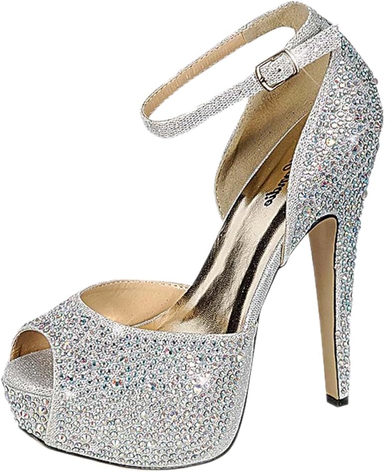 salto alto prata brilhante