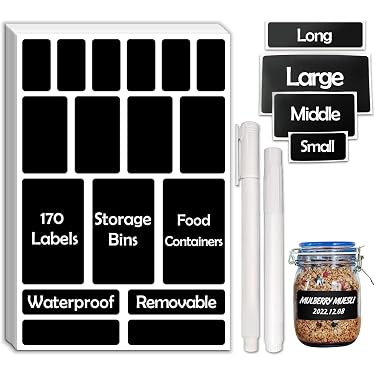 Kitchen Plastic Container Labels Waterproof Kitchen Organization Labels 3 Sheets Pvc Waterproof Syrup ...