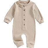 Infant Baby Girl Boy Fall Clothes Knit Long Sleeve Onesie Ribbed Romper Jumpsuit Sweater Winter Coming Home Outfits