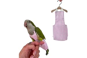 GUANLANT Bird Diaper,Parakeet Parrot Flight Suit, Cockatiels Diaper Flight Suite Liners, Parrot Bird Clothes, Bird Training Nappy Suit with Hanger Leash Hole for Quaker Sun Conure Senegal Lorikeet
