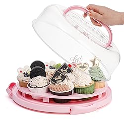 Coloch Cake Carrier with Lid and Handle, 3 in 1