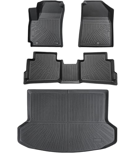 WDYOYS Cargo Mat & Backrest Mats For 2021-2024 2025 Kia Seltos (Only Fit Trunk With Subwoofer) Accessories, All Weather Waterproof Rear Cargo Liner Rear Trunk Liner Back Seat Cover Protector, Cargo Liners