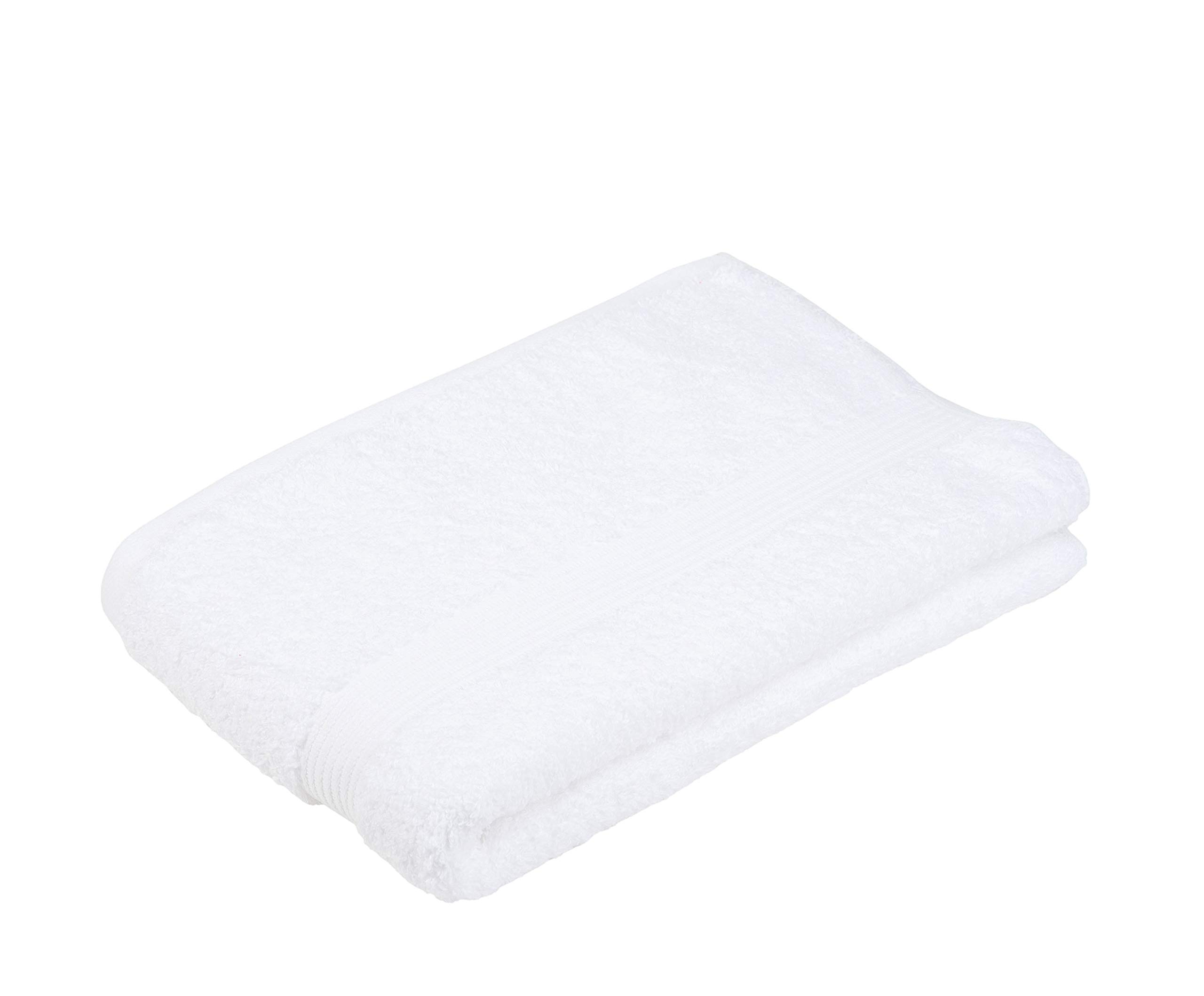 Gözze - Set of 2 New York Bath Towels, Luxuriously Soft and Absorbent, 100% Cotton, 70 x 140 cm - White