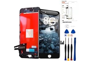 LMQ for iPhone 8 /SE 2020 2nd Generation Screen Replacement 4.7inch Frame Assembly Display 3D Touch Screen LCD Digitizer with Repair Tools Kit + Screen Protector for A1863, A1905, A1906 (Black)