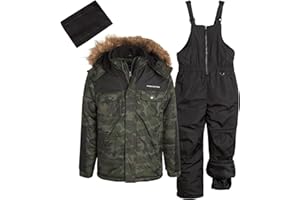 iXtreme Boys’ Snowsuit – 2 Piece Heavyweight Insulated Ski Jacket and Snow Bib (4-18)