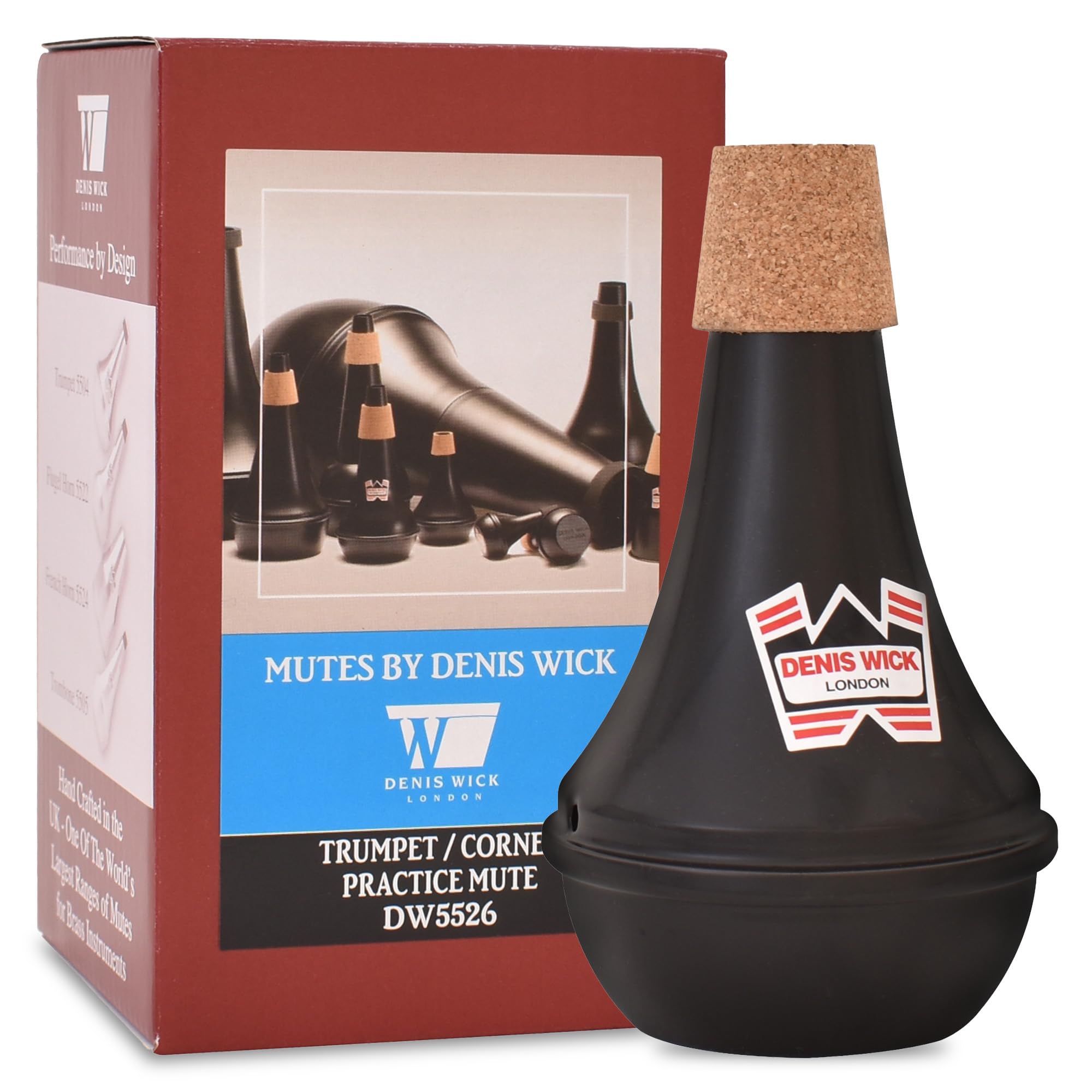 Denis Wick 5526 Practice Mute for Bb Cornet or Trumpet, Black Polyester Coated Aluminium