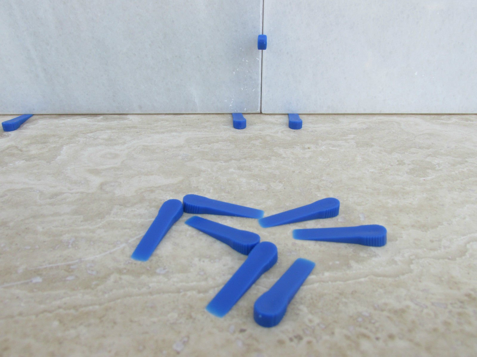BLUE spacers shims wedges for Marble travertine porcelain Tile Master