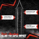 Sparta Boxing Punch Bag Set 4ft Heavy Duty Wall Bracket Gloves Kit view 7