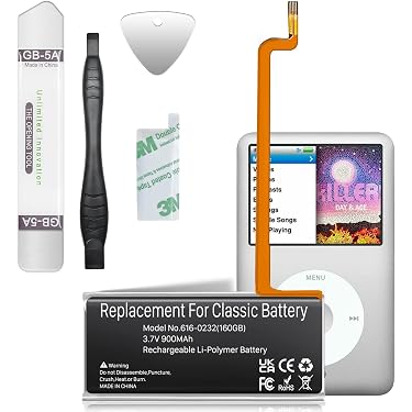 iPod classic 第5世代改 60GB 電池元気 Amazon.com: RRUHHK Battery for iPod Classic, 900mAh New Upgrade