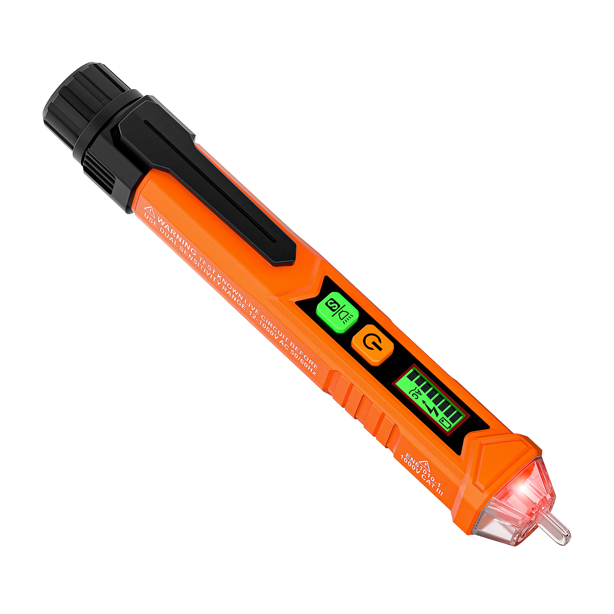Cercafase Proster Non-Contatto - Tester Tensione 12V-1000V Con Allarme LED E Sonoro