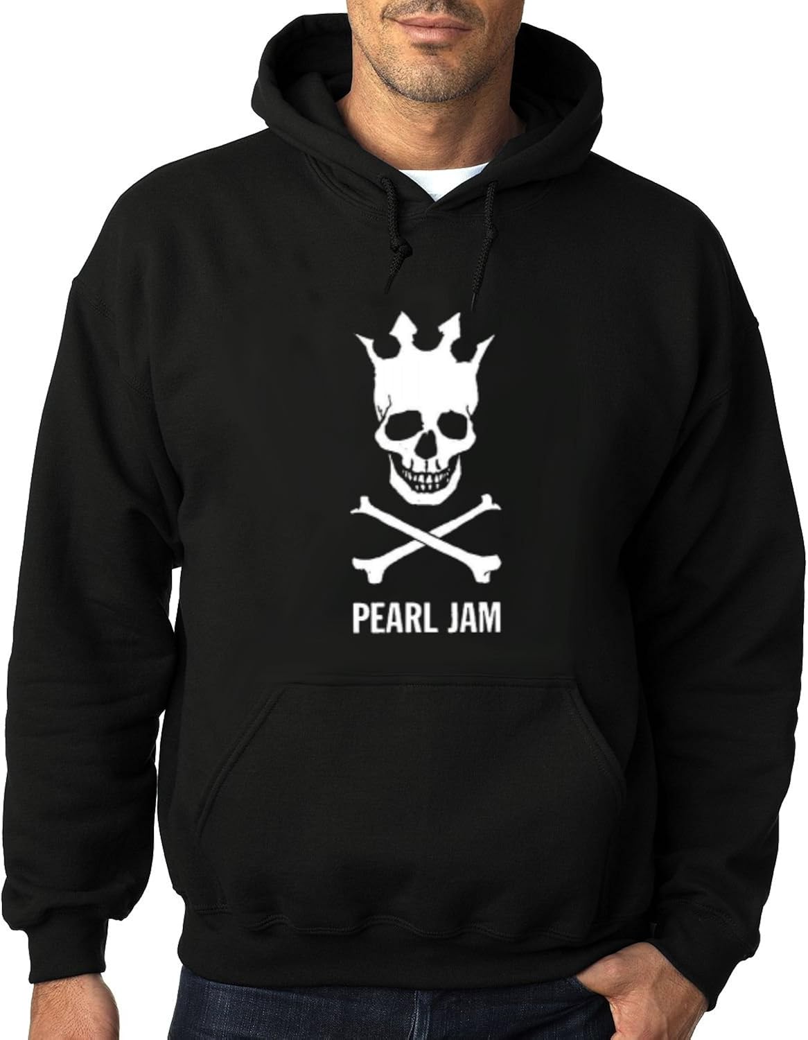 Men's Eddie Lightning Bolt Heavy Blend Adult Hoodie Sweatshirts Black hot