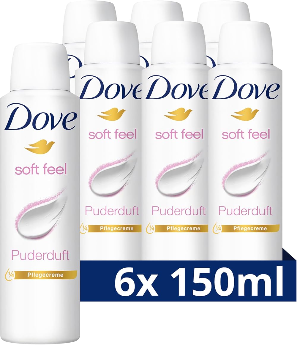 Dove Soft Feel Antiperspirant Deodorant Spray 150ml Set of 6