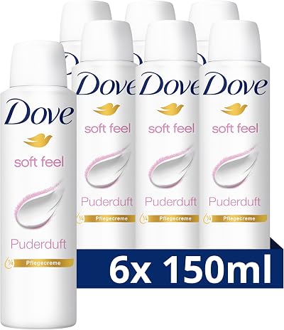 Dove Soft Feel Antiperspirant Deodorant Spray 150ml Set of 6