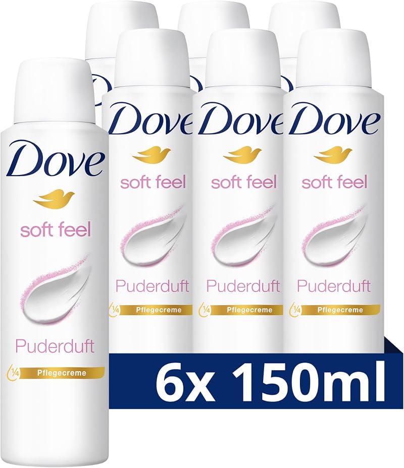 Dove Soft Feel Antiperspirant Deodorant Spray 150ml Set of 6