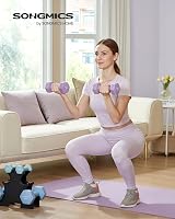 SONGMICS Hex Dumbbells Set with Stand 2x1kg 2x3kg 2x5kg Neoprene view 3