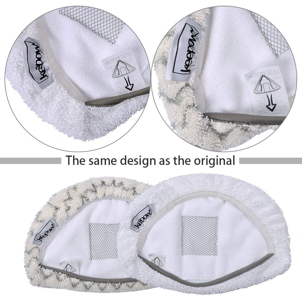 KEEPOW 6 Pack Washable Steam Mop Pads Replacement for Bissell