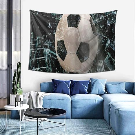 Amazon Co Jp Gukisala タペストリー サッカーサッカーグラススポーツ 多機能 毛布 おしゃれな壁掛け インテリア ファブリック装飾用品 モダンなアート 和風 壁掛け クールジャパン 家飾り ホーム キッチン