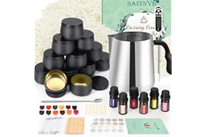 SAEUYVB Candle Making Kit for Adults - Full Set Candle Making Supplies - Soy Candle Kit - DIY Starter Scented Soy Candle Making Kit - Perfect Decoration for Family Life
