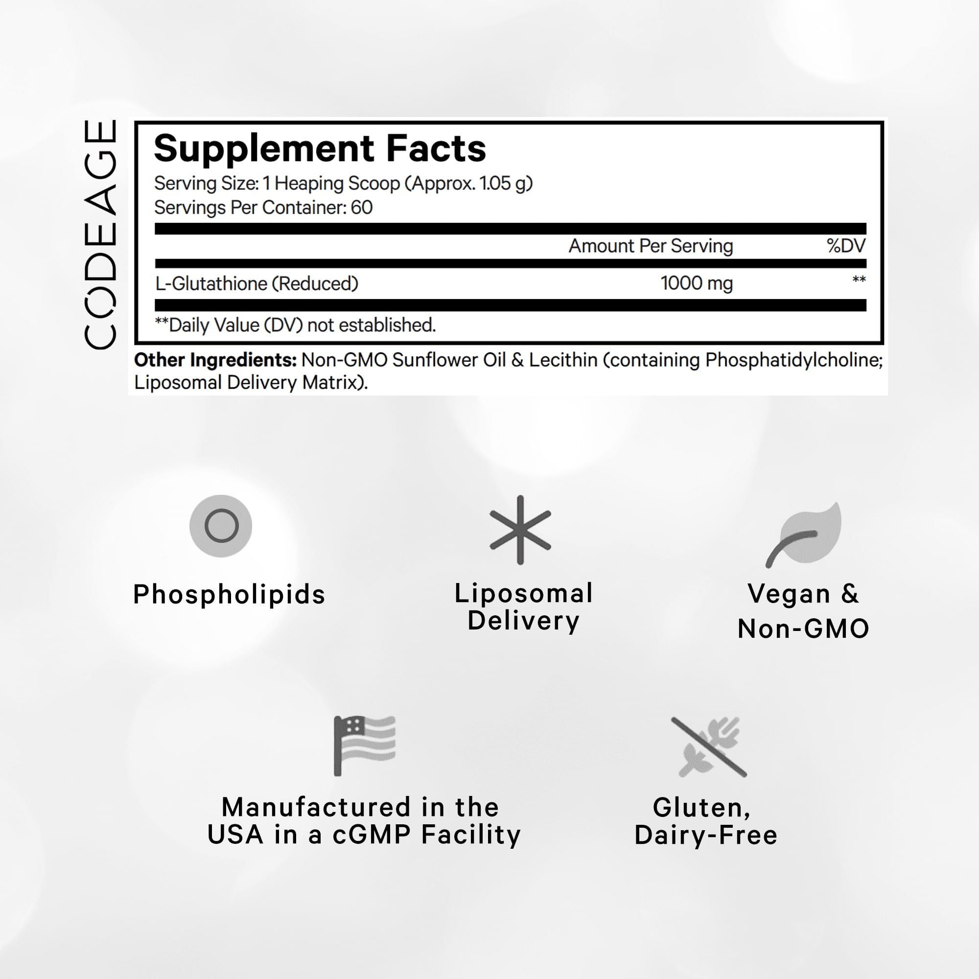 codeage liposomal glutathione powder ESTHER FORMULA Liposomal Glutathione Strips (370mg×30) - Top USA Cosmetic  Brands In Sri Lanka main image 1
