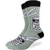 "Sock Monkeys" Cotton Crew Socks by Good Luck Sock