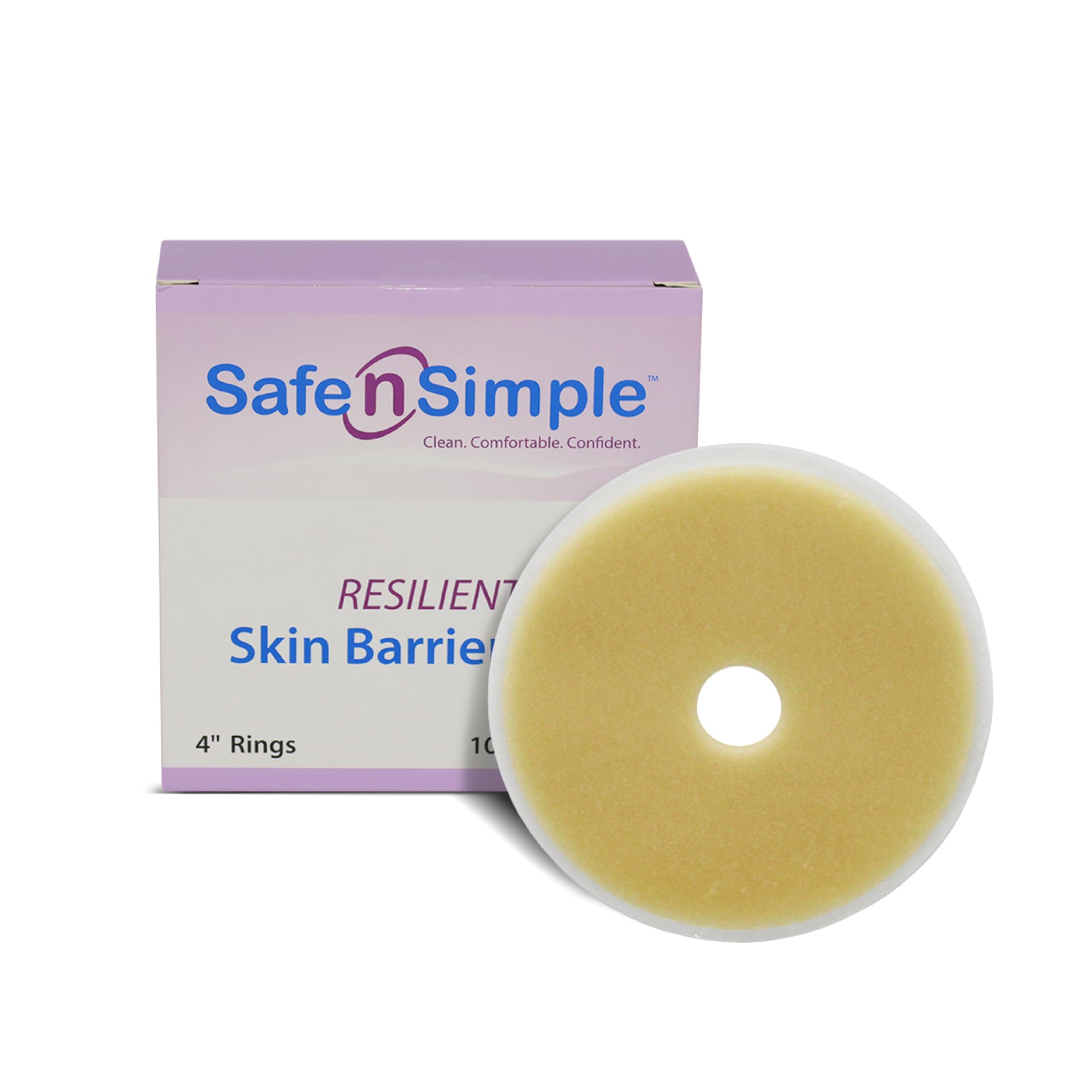 Photo 1 of Safe n' Simple Resilient Skin Barrier Ring - 4" - Colostomy Ostomy Barrier Ring - Ileostomy & Colostomy Supplies Rings - Adhesive Urostomy & Ostomy Supplies - Skin Adhesive Barrier Ostomy Rings