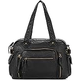 Soft Vegan Leather City Tote Bag for Women Vintage Hobo Handbag with Adjustable Strap Large Y2K Purse Slouchy Shoulder Bag