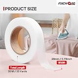 FIXCHORD Hemming Tape 30m 20mm Iron-On No Sewing White view 2