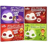 Fusion Select Assorted Japanese Style Mochi Variety Pack, 4 Flavors | Taro, Lychee Daifuku, Red Bean &amp; Green Tea, Soft Chewy Filled Mochi