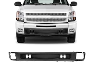 KUAFU Front Lower Bumper Cover Valance Compatible with 2007-2013 Chevy Chevrolet Silverado 1500 Replacement for GM1092192 15915504 Bumper Air Dam Deflector W/tow Holes PP Plastic