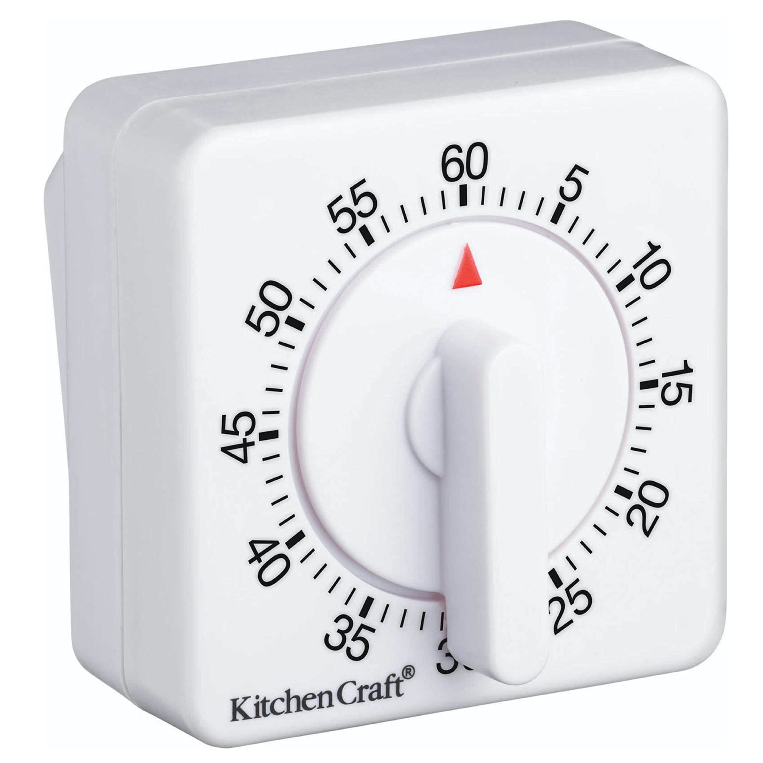 KitchenCraft Wind Up Kitchen Timer, 6 minutes, White