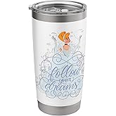 Disney Cinderella 75th Anniversary "Follow Your Dreams" Stainless Steel Insulated Tumbler