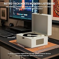 Yintiny Rechargeable Leather CD Player with