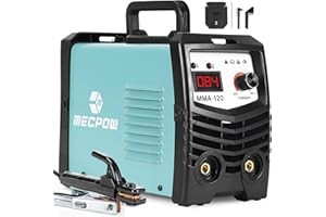 MECPOW MMA 120A TIG Welder, 110V/220V Lift TIG/Stick Welder 2 in 1, Portable Gasless Welder with IGBT Inverter, Home DIY Arc Welder, Hot Start Arc Force Anti stick Welder Kit for Aluminum, Metal