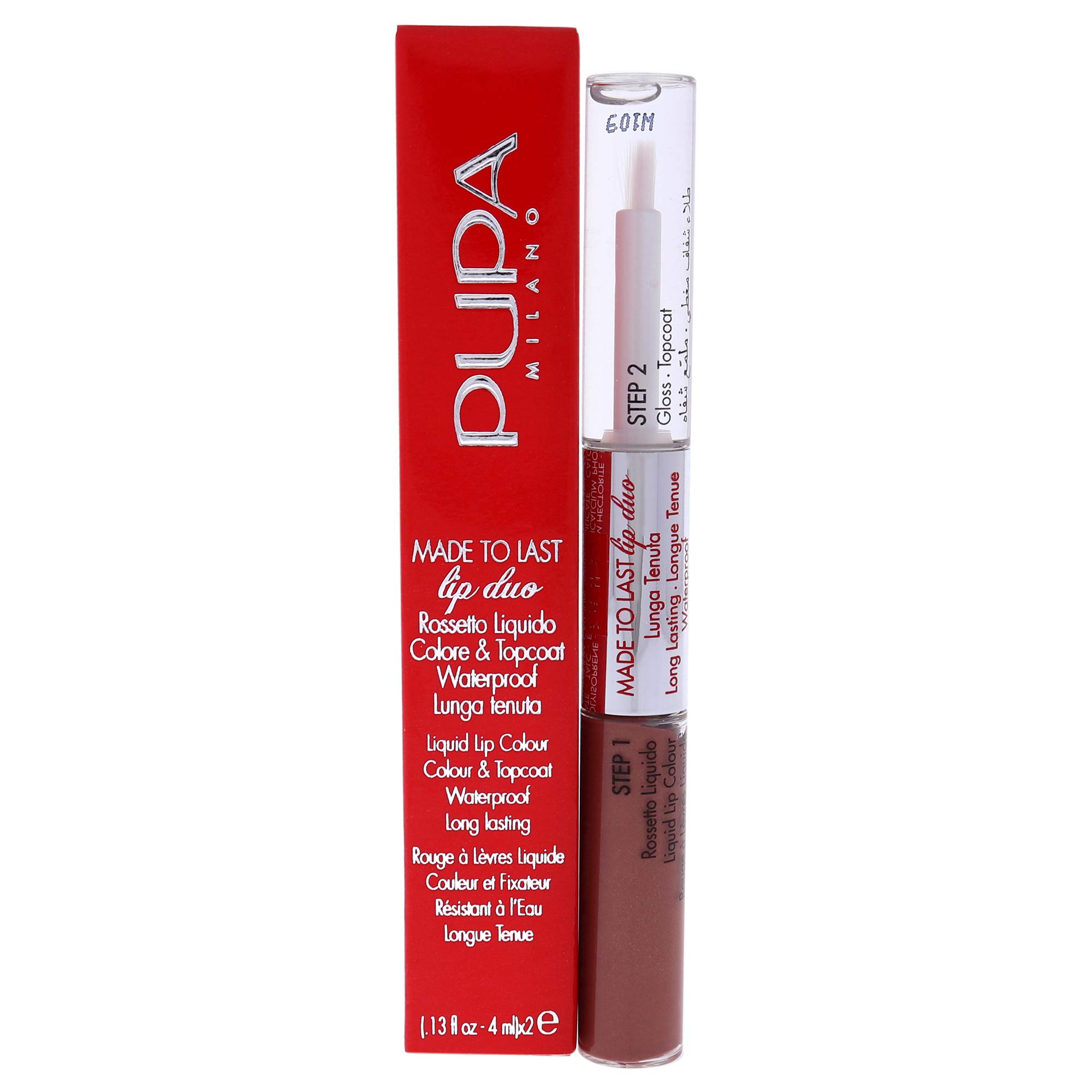 Pupa Milano Made To Last Lip Duo - 012 Natural Nude For Women 0.13 oz Lipstick